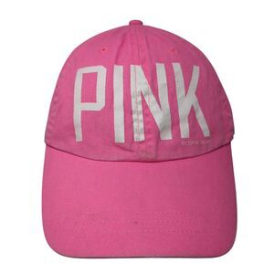 PINK Victoria's Secret Slideback Hat Pink One Size Adjustable 6 Panel Cotton